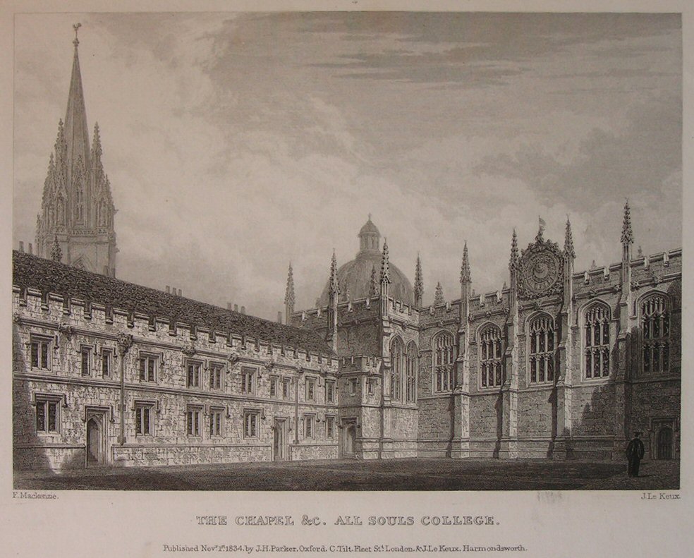 Print - The Chapel &c. All Souls College. - Le
